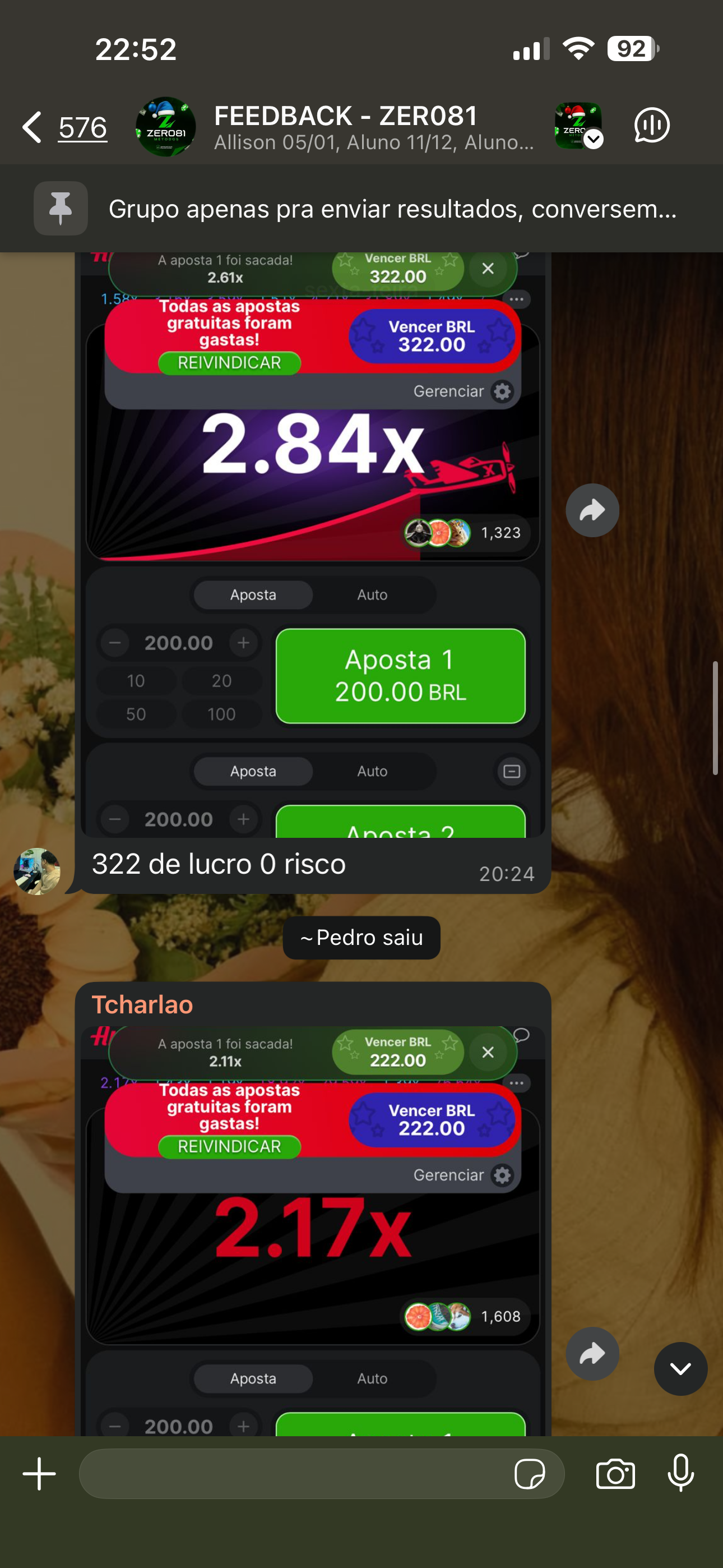 Resultado da comunidade