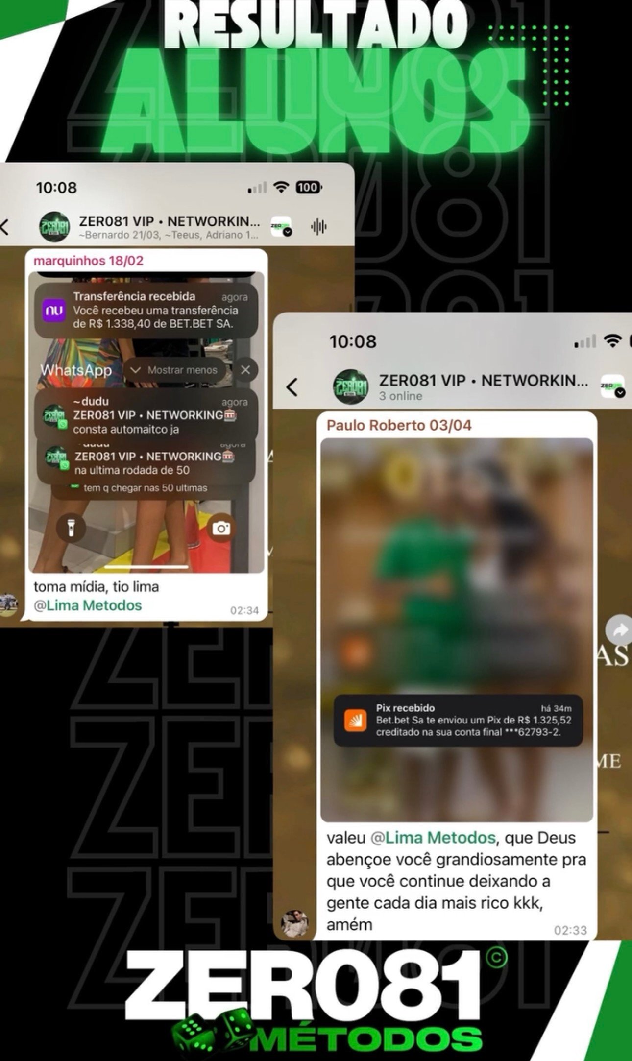 Resultado com rodadas grátis